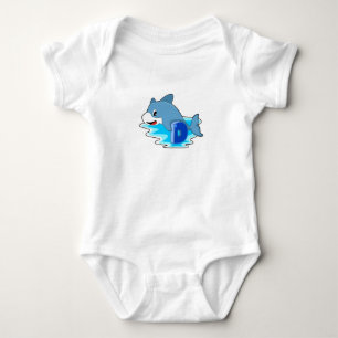 Body Dauphin en natation avec lettre