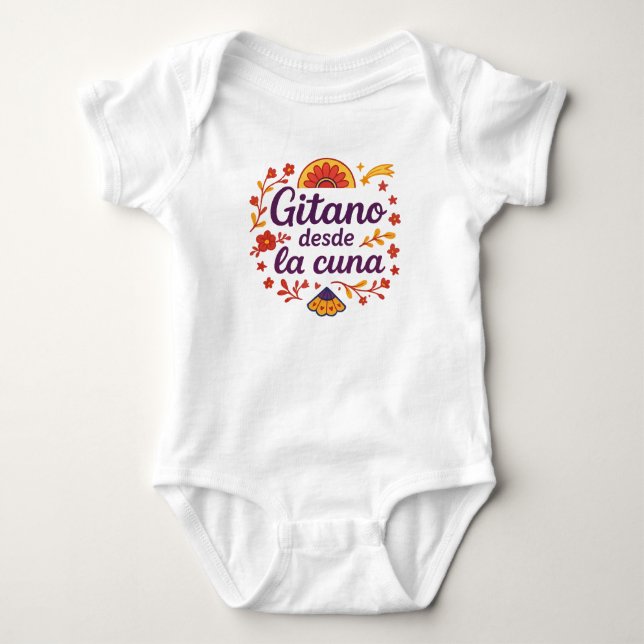 🍼 Body de bebé “Gitano desde la cuna”Raíz Gitana (Devant)