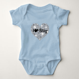 Body Design de coeur en diamant Faux rose pâle "I Love