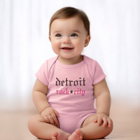 Detroit Rock City Pink Baby Girl