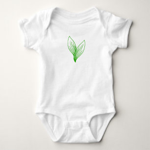 Body Deux Feuilles verts entremêlés