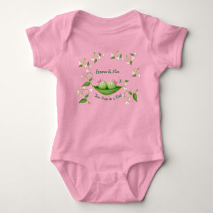 Body Deux petits pois dans une fille de pod jumeaux