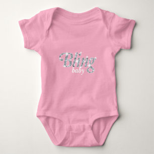 Body Diamants Faux sur le design "Bling baby" rose past