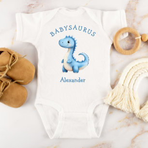 Body Dinosaure Bleu Babysaurus Vêtements Personnalisés