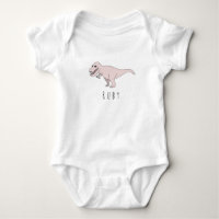 Dinosaure T-Rex rose pour bébé fille avec nom