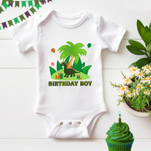 Body Dinosaure vert pour fête d'anniversaire