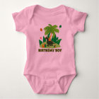 Dinosaure vert pour fête d'anniversaire