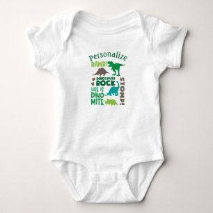 Body Dinosaures personnalisées Baby shower de devis Roc