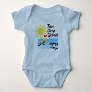 Body Dive Sleep Répétition Design - Bodysuit Baby Jerse