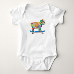 Body Dog   Colorful Cool Bulldog Puppy Skate