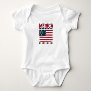 Body Drapeau Américain 4 Juillet Merica