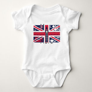 Body Drapeau BRITANNIQUE vintage d'Union Jack avec la