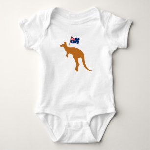 Body drapeau kangourou australien blanc