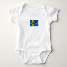 Drapeau moderne de Suède Mignon nom personnalisé s
