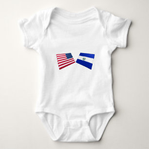 Body Drapeaux des USA et du Salvador