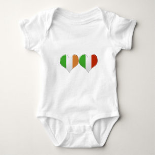 Body Drapeaux irlandais et italiens de coeur