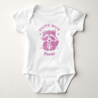 Body Drôle Aquarelle Mignon mais Féroce Raton Laveur