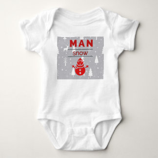 Body Drôle bonhomme de neige rouge