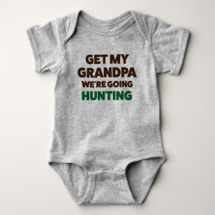 Body Drôle Chasse Jersey Bodysuit pour bébé par grand-p