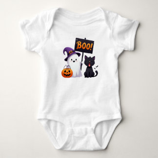 Body Drôle Fantôme d'Halloween et dessin de chat non im