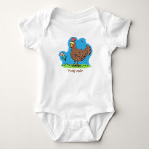 Body Drôle poulet rustique whimsical dessin animé