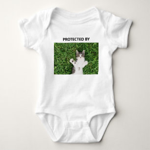 Body Drôle Protégé par une photo de chat