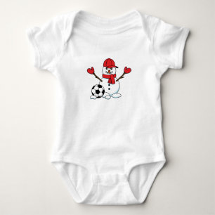 Body Drôle Snowman avec balle de football