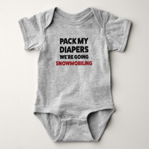 Body Drôle Snowmobile Jersey Bodysuit pour bébé