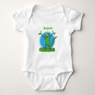 Body Drôle vert souriant animé lézard d'iguane