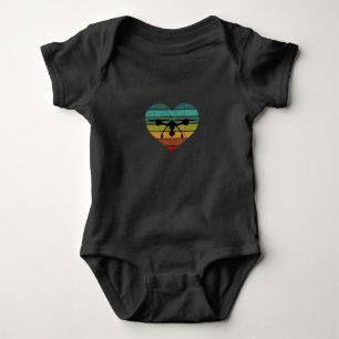 Body Drone In Retro Vintage Sunset Heart