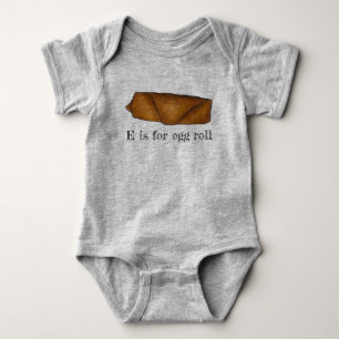 Body E est pour Oeuf Roll Chinese Food Eggroll Letter E