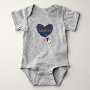 Body Electricien Papa LOTO Jean Heart Patch