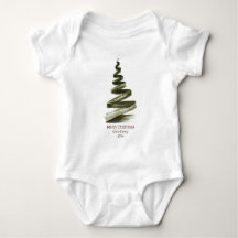 Elégante aquarelle d'arbre vert de Noël