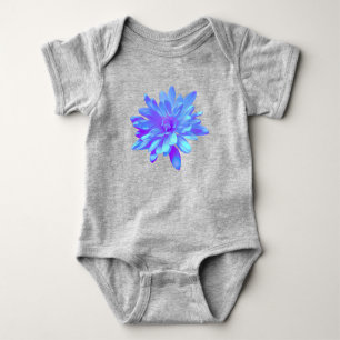 Body Élégante fleur florale violette bleu