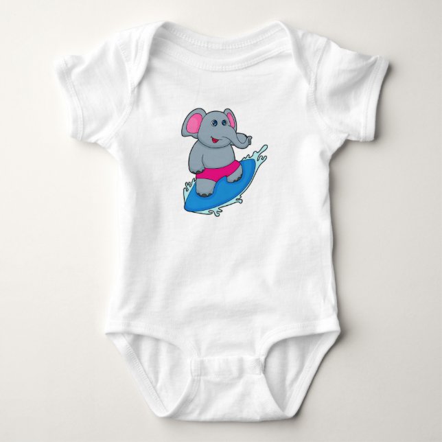 Body Elephant as surfer avec surf (Devant)