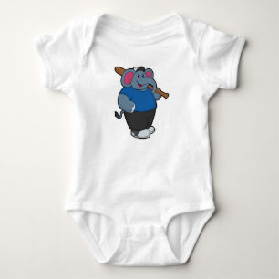 Body Elephant au baseball avec batte de baseball