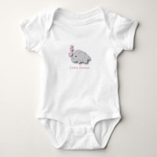 Body Eléphant de bébé rose et gris - Petite cacahuète