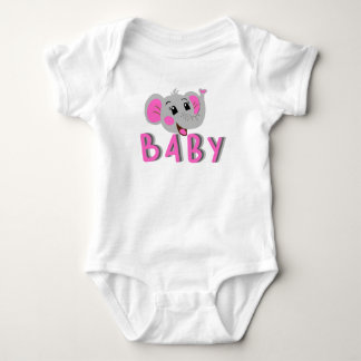 Body Éléphant de bébé rose heureux