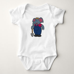 Body Elephant en tant que fermier avec Shovel