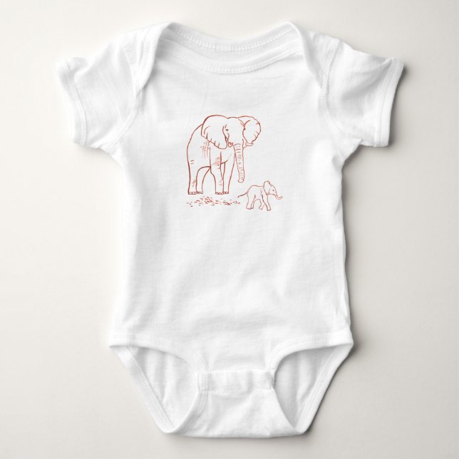 Body Eléphant et bébé (Devant)
