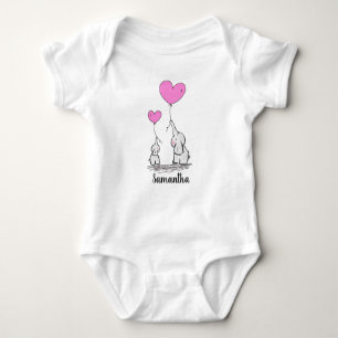 Body Elephant Love Design Baby Shirt Bodysuit
