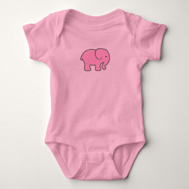 Body Éléphant Rose Bébé (Devant)
