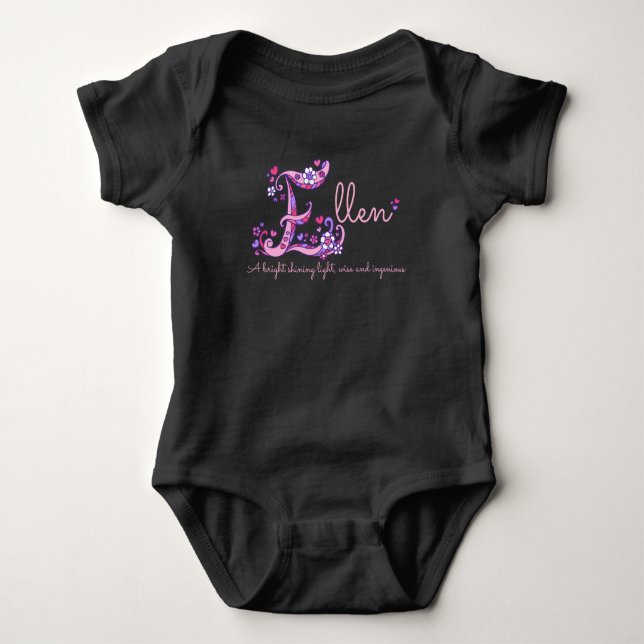 Body Ellen Girls nom & sens lettre E vêtements bébé (Devant)