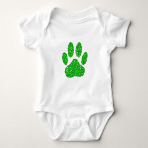 Body Empreinte de patte de chien de feuillage vert