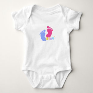 Body Empreintes de bébé rose et bleu et blocs