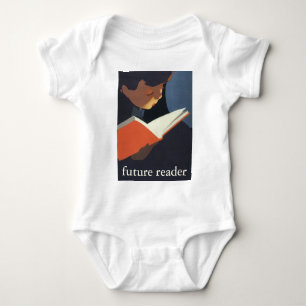 Body Enfant Vintage Lisant un Livre de la Bibliothèque