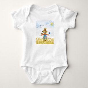 Body Épouvantail garçon avec oiseaux automne