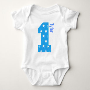 Body ęr Étoiles de bleus layette d'anniversaire un no