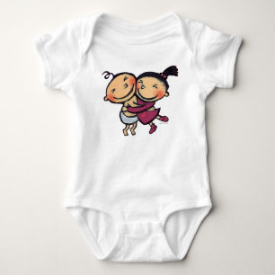Body Étreindre illustré mignon d'enfants en bas âge