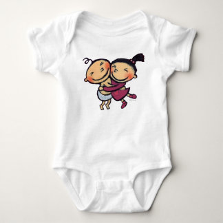 Body Étreindre illustré mignon d'enfants en bas âge